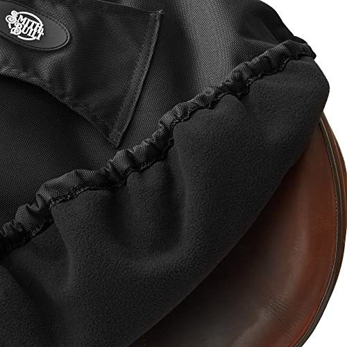 SmithBuilt English Saddle Cover, Black - Breathable, Waterproof Fleece-Lined Fitted Protector - color: Black
