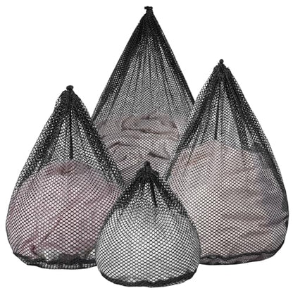 4Pcs Mesh Laundry Bags Washing Machine Mesh Wash Bags Jumbo for Delicates Clothes,Bed Linen,Toys with Drawstring Closure Sturdy (Black, Pack 4 Pcs) - color: Black, size: Pack 4 pcs