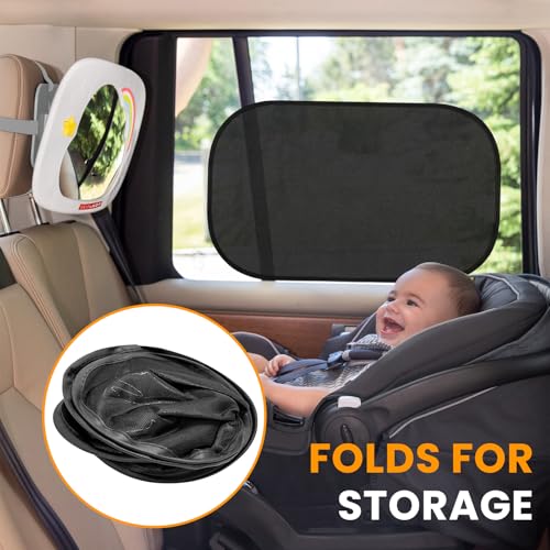 Sun Walker 4PCS Car Window Shade, 20"×12" Side Window Screen Protects Vehicle from Sun Rays & Heat Damage, Static Cling Sunshade Blocker Glare Shield Protection for Car Truck SUV - color: 4 PCS