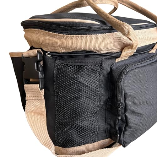 AJ Tack Horse Grooming Bag with 7 Grooming Tools, Shoulder Strap