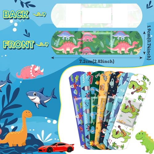 Sublaga 300Pcs Adhesive Bandages, 33 Styles Kids Cartoon Bandage Adhesive Flexible Colorful Bandages Cute Cartoon Bandages for Boys Waterproof Bandage for Kids Protect Scrapes