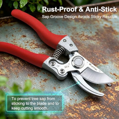 Kynup Pruning Shears, Heavy Duty Garden Shears with SK5 Japanese Steel - style: Modern