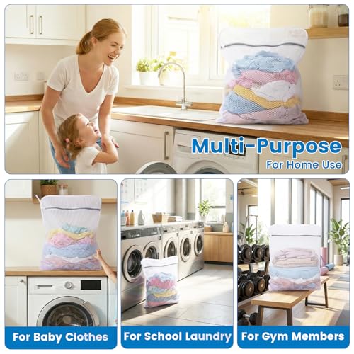 Dntorx 2 Pack X-Large Mesh Laundry Bags for Delicates, 20 x 24 Inches - size: 2 X-Large