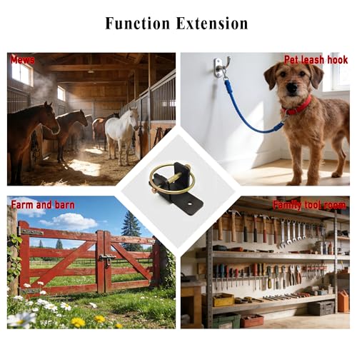 Quick-Release Bucket Hooks, 4-Pack Heavy Duty Bucket Holder Set | Heavy-Duty Steel Wall-Mount Bucket Holders for Horse Stalls, Barns and Livestock Feeding. Quick-Release Design.