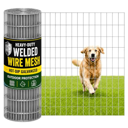 Welded Wire Mesh Fence 5ft x 50ft 2"x4" 15 Gauge Galvanized Wire Fence Roll | Heavy Duty Galvanized Wire fencing Roll for Garden Dog Pen Chicken Coop Livestock & Backyard Fencing Resistant Utility Fence - size: 2×4in 5'×50'