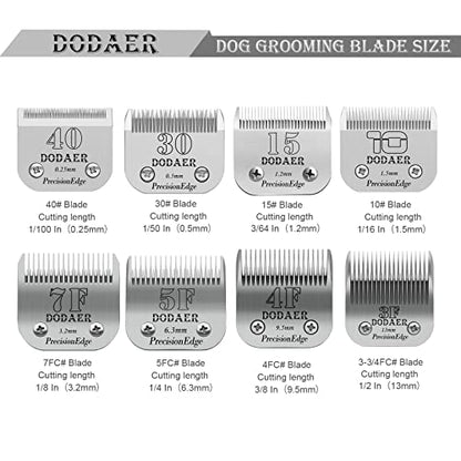 7F/5F/4F Dog Grooming Blades Set,Compatible with Andis,Oster A5,Wahl KM10 | Include 7F/5F/4F Detachable blade ,3 Count,Made of Stainless Steel - size: 7F+5F+4F