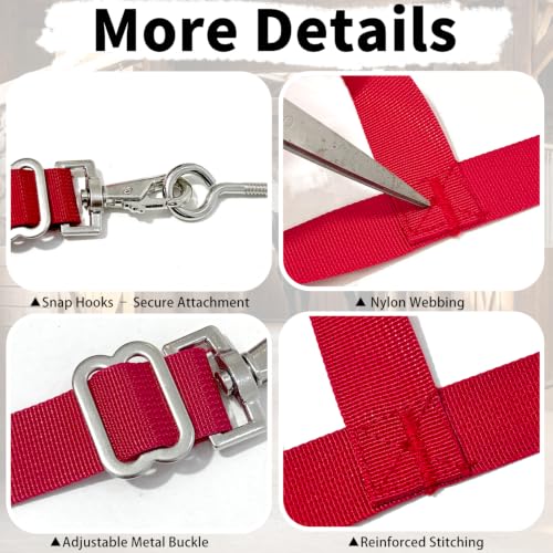 48" x 20" Stall Guards for Horses with Adjustable Straps and Hardware (Red) - color: Red