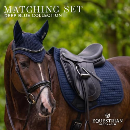 Equestrian Stockholm Close Contact Horse Saddle Pad for Jumping - color: Deep Blue