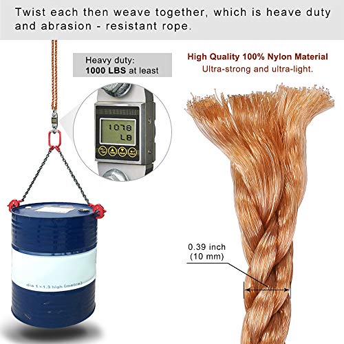 SELEWARE 6.5ft Tree Swing Rope, Adjustable Hammock Straps Hanging Kit - color: Brown-1 Pack, size: 6.5ft