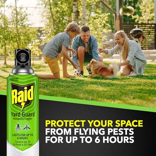 Raid Yard Guard Mosquito Fogger for Outdoor Yard Patio Deck and Garden Mosquito Control Aerosol Spray 16 Ounce (Pack of 2) - size: 16 Ounce (Pack of 2)