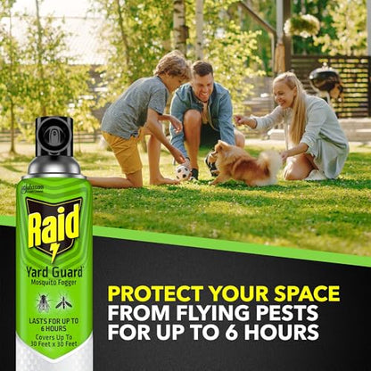 Raid Yard Guard Mosquito Fogger for Outdoor Yard Patio Deck and Garden Mosquito Control Aerosol Spray 16 Ounce (Pack of 12) - size: 16 Ounce (Pack of 12)