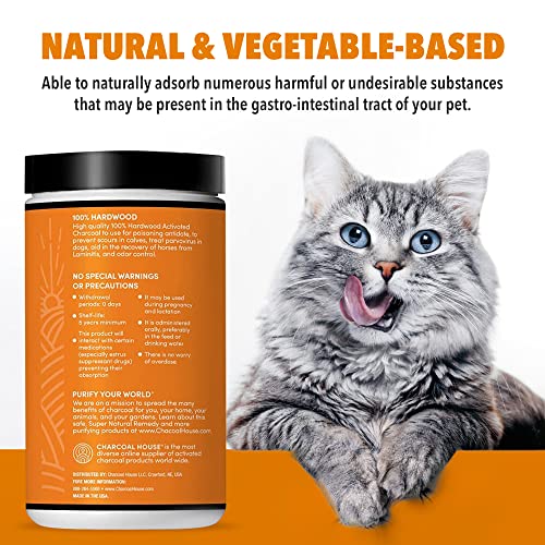 1qt Activated Charcoal Powder for All Kinds of Pets & Livestock, Dog, Cat, Chicken, Horses and More - for Diarrhea, Gas Relief, Liver Support