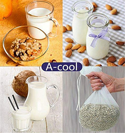 Premium Fine Mesh Food Grade Nut Milk Bag for Almond Milk/Soy Milk - Fine Mesh Nylon Cheesecloth & Cold Brew Coffee Filter, 9" x 12" (1, 300 Mesh)