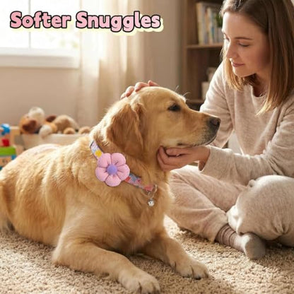 Floral Dog Collar with Bell and Flower, Cute Dog Collar for Puppy Small Medium Large Dogs, Pink Girl Dog Collar for Female/Male Dog Birthday Wedding Photo Props - size: XS: for puppy