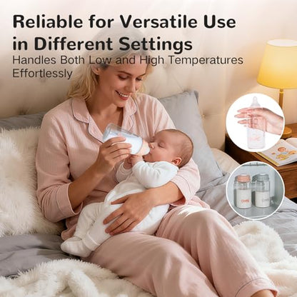 COMI Natural Glass Baby Bottle,Standard Neck Breastmilk Storage Bottle for Fridge,Breast Milk Container,Breast Pump Bottle Compatible with Medela Breast Pump,BPA Free,2PCS (5oz,2 Pink Lids) - style: 2Pink