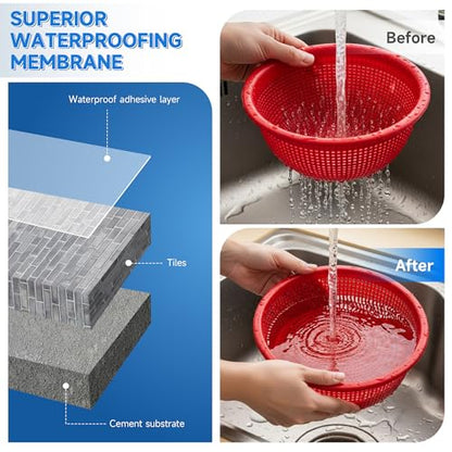 Transparent Waterproof Sealant 35oz, Clear Invisible Coating | 1KG Water-based acrylic sealer, Bonds to roofs, walls, bathrooms, concrete & wood, UV-resistant & flexible, Easy to apply - size: 35 oz
