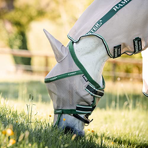 Rambo Plus Fly Mask Small Pony Oatmeal/Green