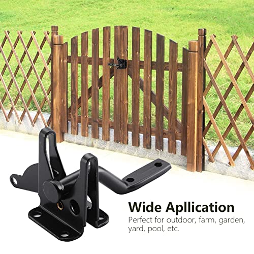 HOME MASTER HARDWARE Self Locking Gate Latch for Fence, 1 Pack, Black