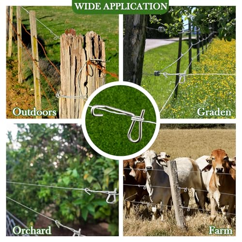 Blulu 20 Pcs Fence Wire Tightener, 1/5 Inch Barb Wire Fence Tensioner Tools for Fast Tightening Farm Garden Patio Accessories