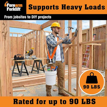 Bucket Buddy Sash – 90 Lbs Hands-Free Bucket Carrying Strap, Adjustable Shoulder Harness for 5 Gallon Buckets, Reduces Strain & Improves Balance, Heavy Duty Utility Carry System -Bucket not included-