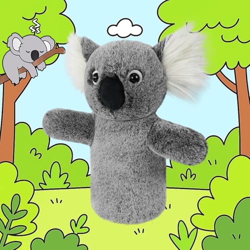 Animal Hand Puppet Educational Toy for Kids Imaginative Play Story Time Adult Hands Fit Classroom Activity Cute Stuffed Wildlife Koala Atuffed Animal Puppet - color: Koala