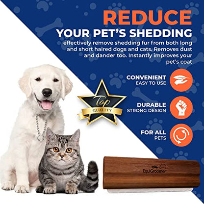 EquiGroomer 5-Inch Undercoat Deshedding Brush for Dogs & Cats, Mahogany - color: Mahogany, size: 5 Inch