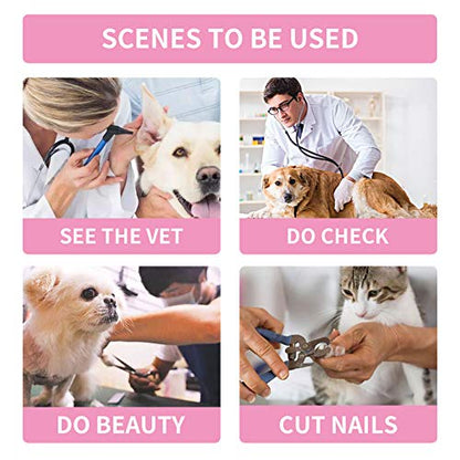 MCHY Inflatable Dog Cone,Adjustable Recovery Collar for Dogs After Surgery,Prevent from Biting & Scratching,Not Block Vision (Pink, S-Neck 7''- 12'') - color: Pink, size: S-Neck 7"- 12"