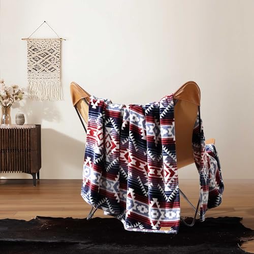 Wrangler - Blanket, Polyester, Medium Weight, Year-Round Comfort - color: Jericho Red, size: 50" x 70"