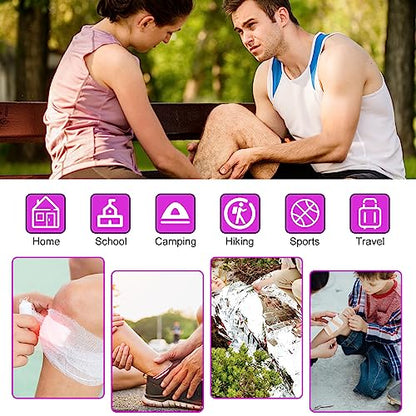 Small-Campact First-Aid Kit-Refill Supplies-Basic Emergency-Essentials - 300PCS Home Essentials Emergency Accident Kits for Businesses Workplace Outside Travel Purple 1st Aid - style: 300Pcs-Purple