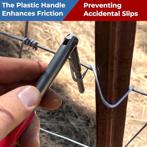 T-post Clips Tool Fence Clips Twisting Tool and Wire Steel Bender T-post Multi-Functional Handheld Tool