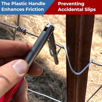 T-post Clips Tool Fence Clips Twisting Tool and Wire Steel Bender T-post Multi-Functional Handheld Tool