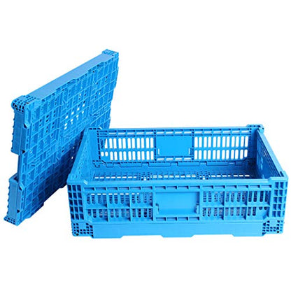Collapsible Storage Bin Containe，43 Liter Transfer box,crate Transit storage of various items (23.6" L x 15.7" W x 7.1" H) - size: 23.6" L x 15.7" W x 7.1" H