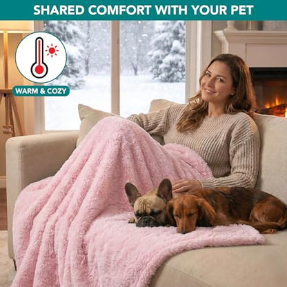 PetAmi Fluffy Sherpa Waterproof Dog Blanket for Small Pet Cat, 24x32 Pink - color: Pink, size: Small (24x32)