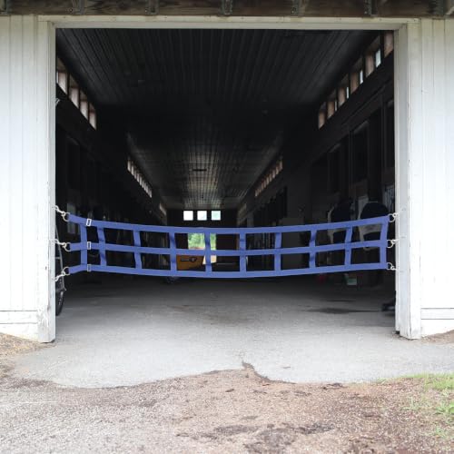 Country Pride Barn Door Guards, Heavyweight 2-Inch Polypropylene Webbing, Adjustable Length, Stainless Steel D-Ring Ends, Open-End Snaps, Stall Safety and Ventilation (14',Black) - color: Black, size: 14'