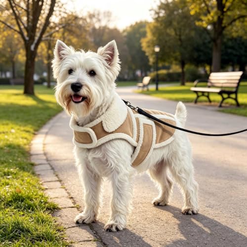 NAMSAN Winter Dog Coat Medium Breed, Sherpa Fleece Medium Dog Jacket for Cold Weather, Warm Dog Vest with Leash Hole, Snowproof Doggy Clothes, Adjustable, Easy to Wear, M - size: Medium (Chest:21.5 in-26 in)