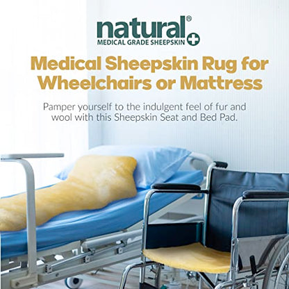 Natural Medical Sheepskin Pad, Non-Slip Back, Natural, 24 x 72 in, 1 Pack - color: Natural, size: 24x72 Inch (Pack of 1)