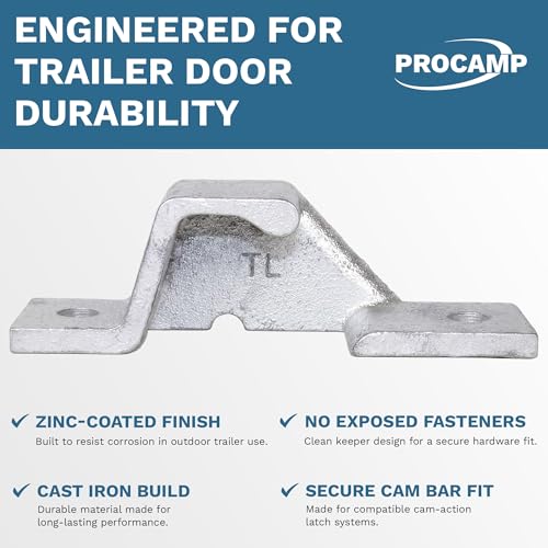 Trailer Door Keeper Replacement Part MOUNT BRACKET Steel Silver Wall Mount 383200, PLR158