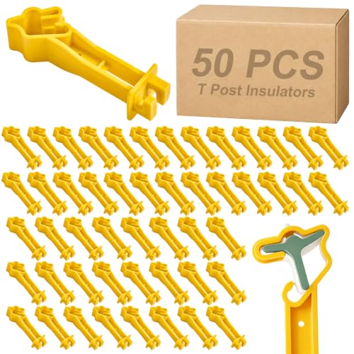 50 Pcs Reversed Extender Tube Post Insulator for Electric Fence Wire,Yellow - color: Yellow, size: 50 PCS