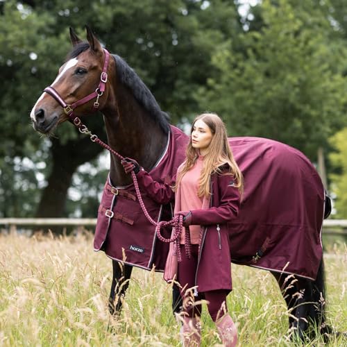 Horze Glasgow Waterproof Turnout Blanket - Lightweight No-Fill Rain Sheet - color: Blue, size: 75 in