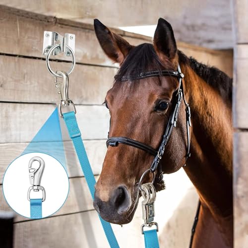 Cross Ties for Horse, Heavy Duty Nylon Horse Trailer Tie - color: Blue