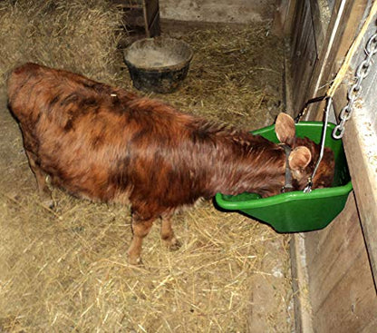 Little Giant® Plastic Better Bucket | Horse Feed Bucket | Ergonomically Designed | Flat Back Bucket | Made in USA | 20 Quarts | Green - color: Green, size: 20 Quarts