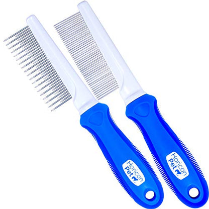 Detangling and Grooming Dog Comb Set for Dogs, Cats, Small Animals - style: 2 Comb Set 37LS/45L