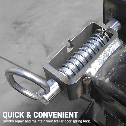 Heavy Duty Trailer Gate Latch, Weld-On 5/8" Spring Latch Assembly with Plain Tube, 2 Packs Spring Loaded Latch Pin, Universal Long Spring Lock Steel Latch for Trailer
