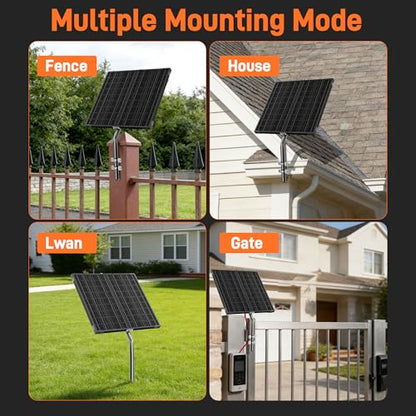 Voltset 12V 20W Solar Panels Kits for Gate Opener Electric Fence - style: 20W Pro