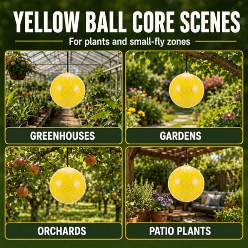Fly Trap Ball for Horse, Deer, Yellow, Greenhead Flies - color: Gnat Fly Ball Trap