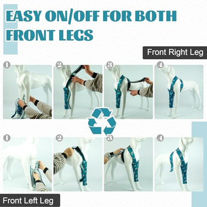 Leg Covers for Dogs' Front Leg to Stop Licking Wound Keep Clean - color: Zebra, size: XS