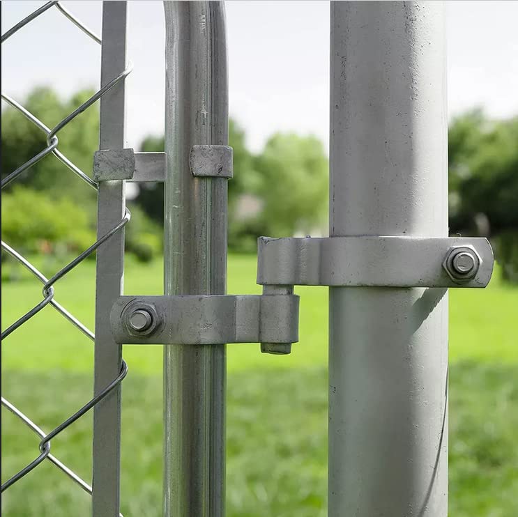 2 Pack Chain Link Fence Frame Gate Post Male Hinge with Bolts and Nuts (1-5/8 Inch) - size: 1-5/8 Inch