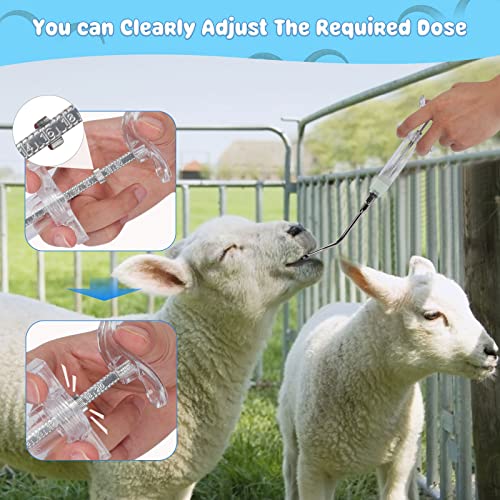 2 Pack Reusable Goat Drench Syringe, 20 mL Drench Gun for Goats - style: 20ml
