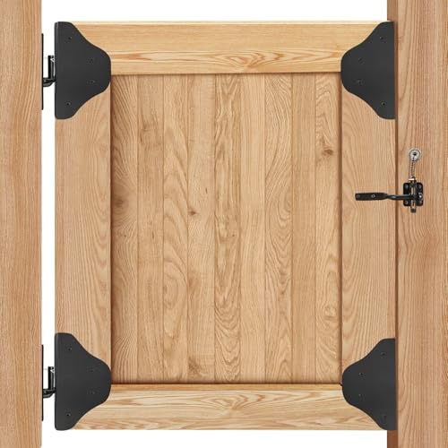 Anti Sag Gate Frame Kit with Gate Latch - Updated 90 Degree Right Angle Gate Hinges - Fence Gate Kit Gate Hardware - Gate Corner Brace Bracket (1 Set) - size: 1 set
