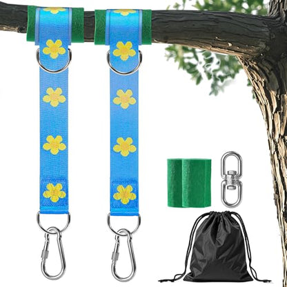 Safe Tree Swing Hanging Straps Kit, 3FT/10FT/15FT/20FT, Heavy Duty Holds 5500LBS Extra Long Adjustable Tree Swing Straps, Easy & Fast Way to Hang Any Swing or Hammock(3 FT) - color: Blue, size: 3FT